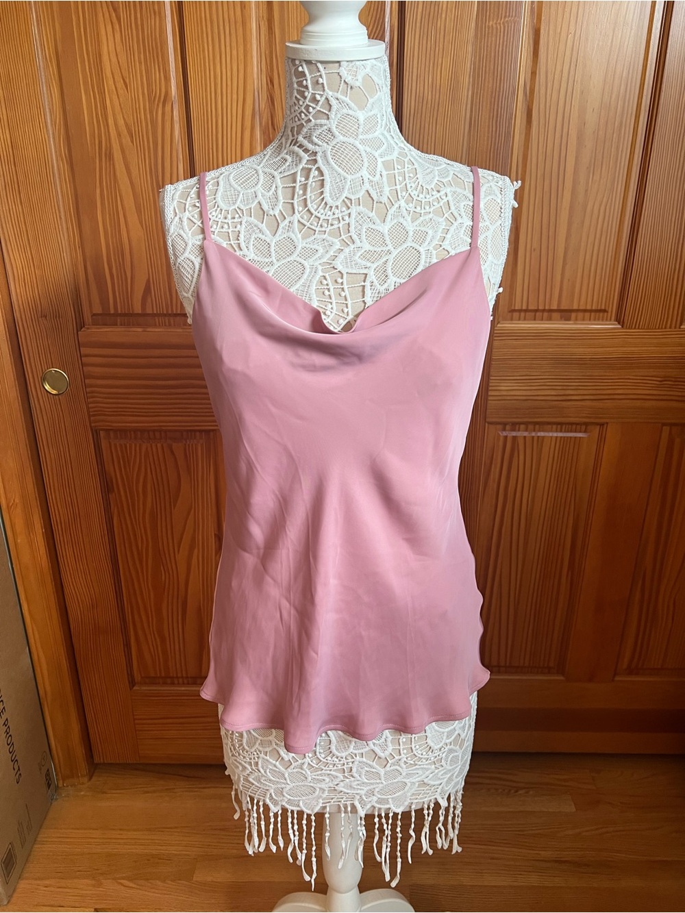 LOFT Pink Cowl Neck Camisole